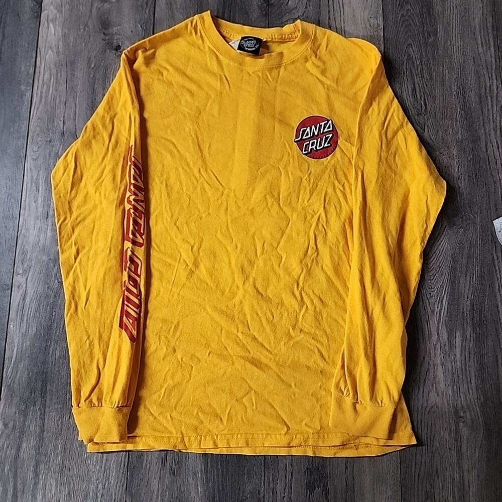 Santa Cruz Skateboards Men's Small Long Sleeve Double Sided Graphic T Shirt